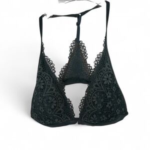 Victoria's Secret Dark Lace Halter Bralette